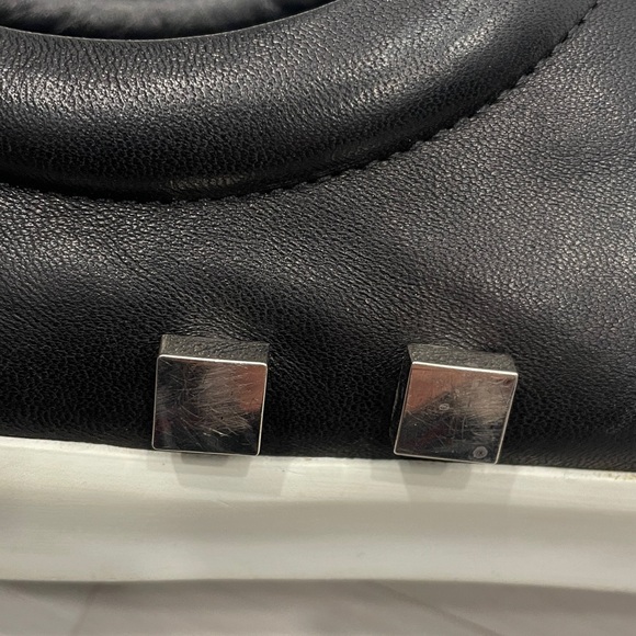 Stuart Weitzman Galaxy Aoki Black Leather Sneakers Size 8 - Picture 12 of 16